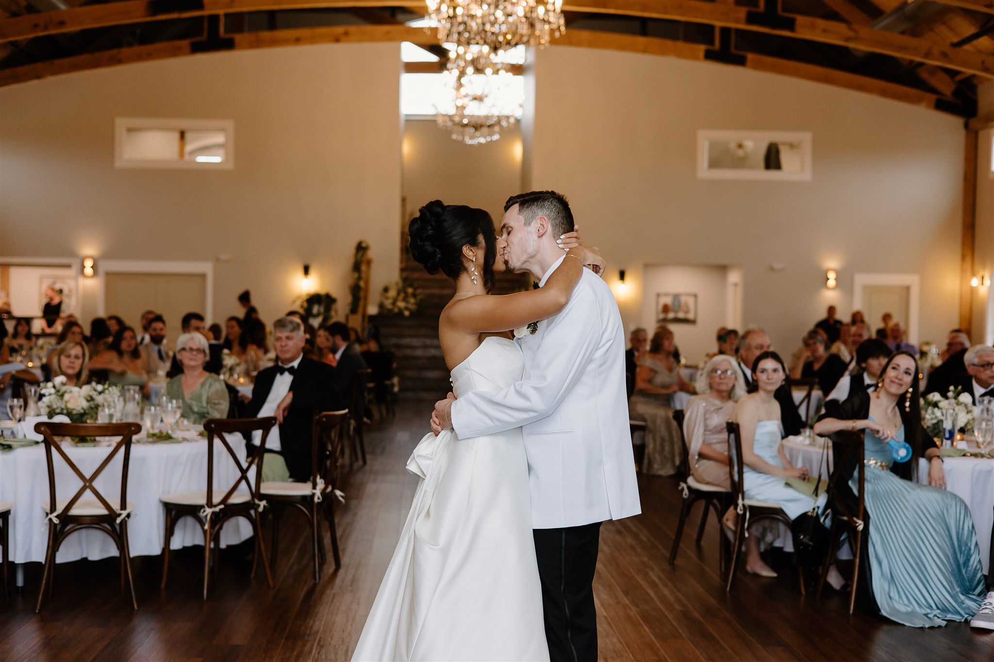 First dance during a wedding at Birchwood Meadow